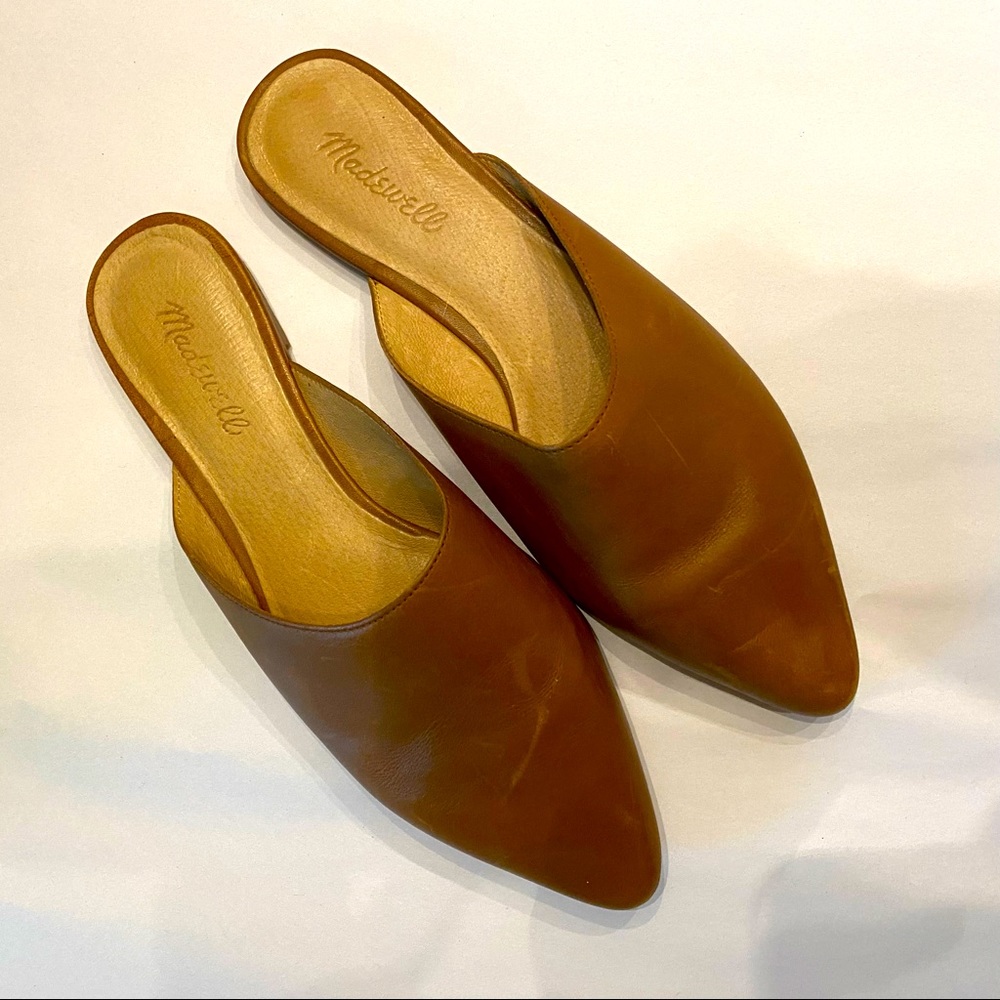 Madewell Mule Tan Leather Flats - 9
